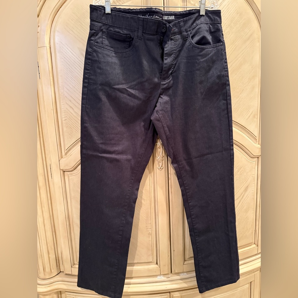 Weatherproof Men's Slim Straight Black/Grey Jean